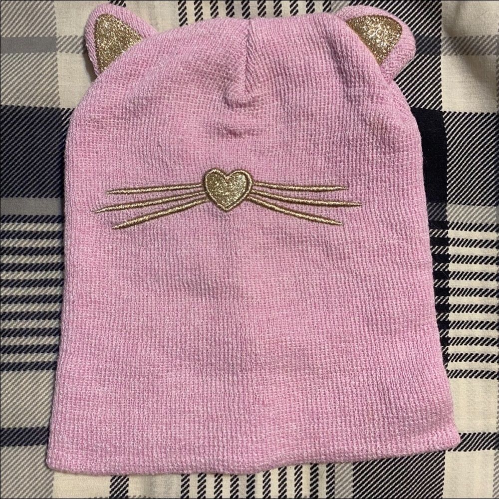 Carter's Little Girls' Pink Cat Hat